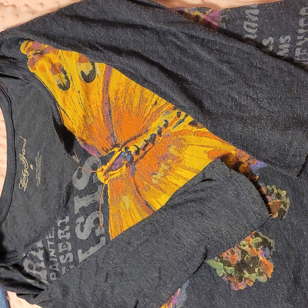 long sleeved butterfly shirt